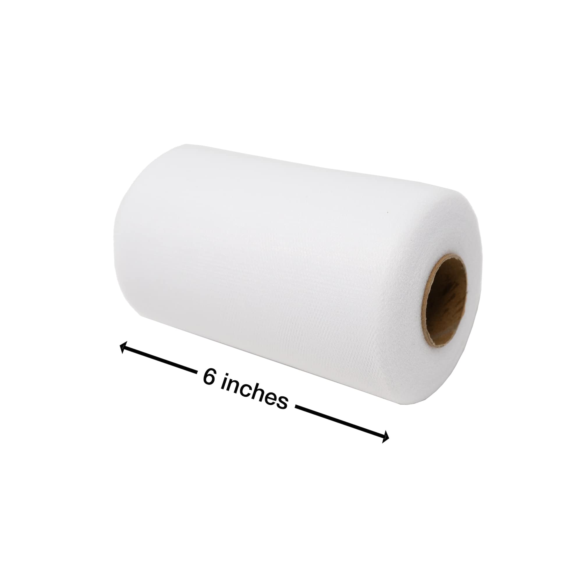 SINGER® White Tulle Fabric Roll, 6" x 100yd.